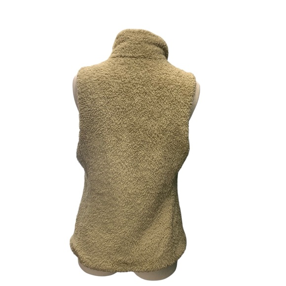 PATAGONIA Tan Olive Fleece Zip Front Vest Outdoor Layering - Size M (No Tag) - Picture 2 of 8